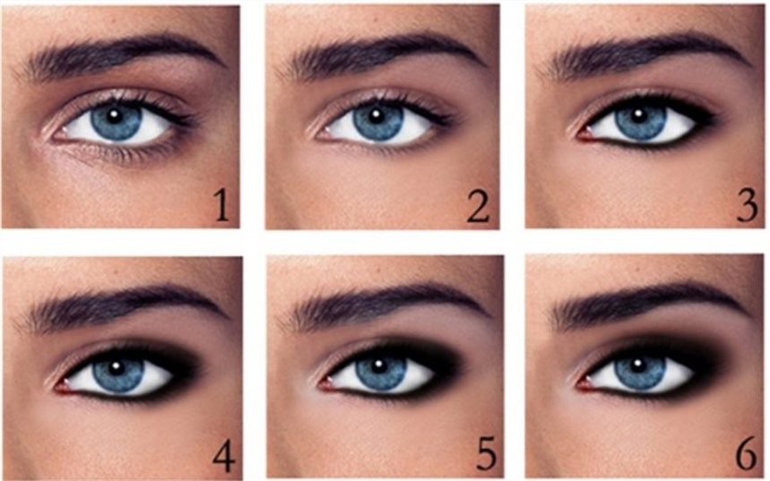 Как сделать дымчатый макияж глаз пошагово: фото-урок